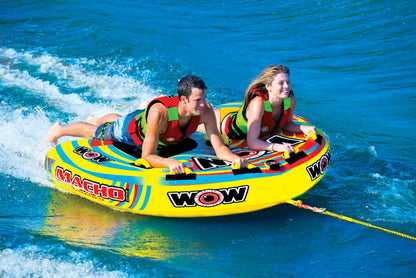 WOW Sports Macho 2 Person Towable Water Tube For Pool and Lake (16-1010)
