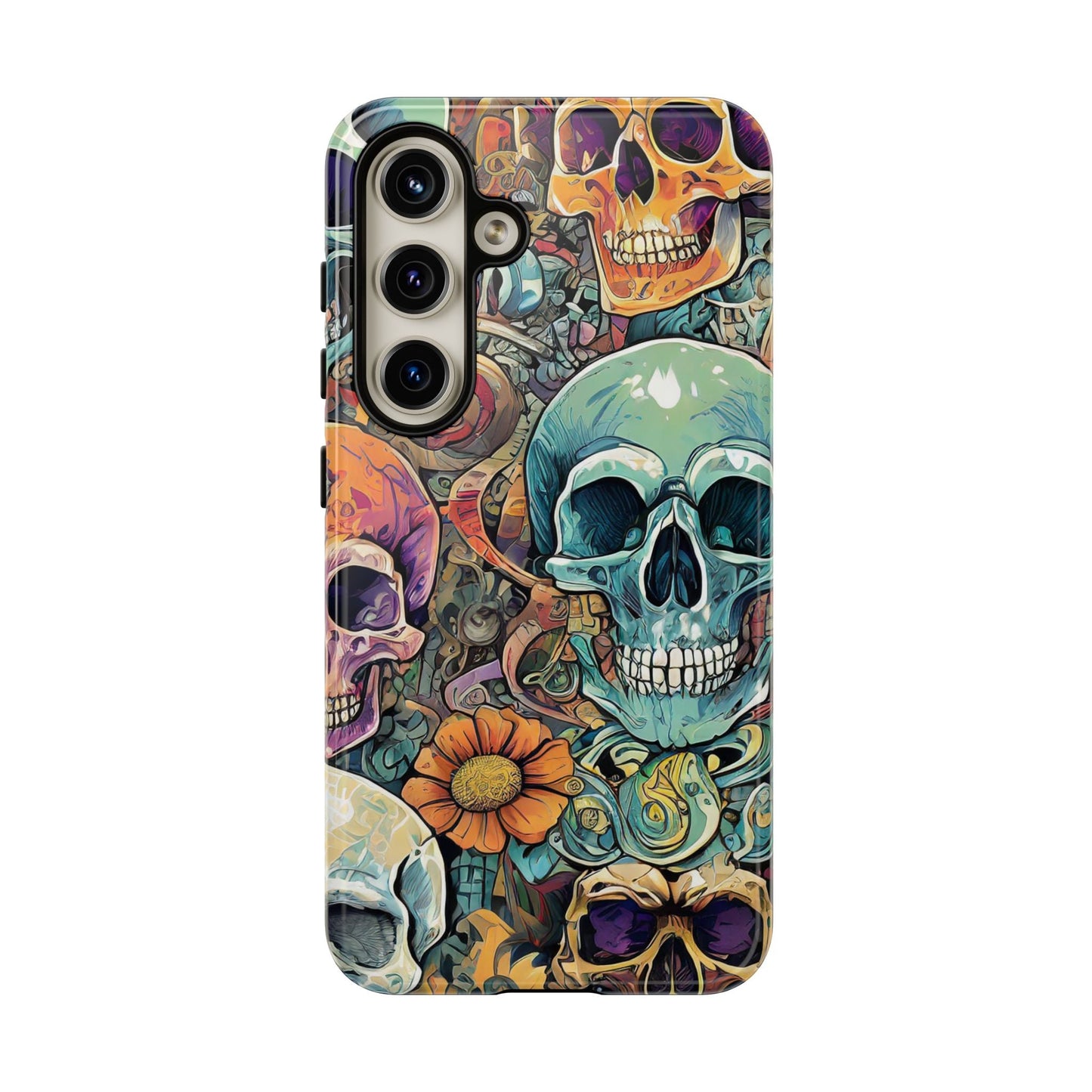 Artistic Skull Collage Tough Phone Case