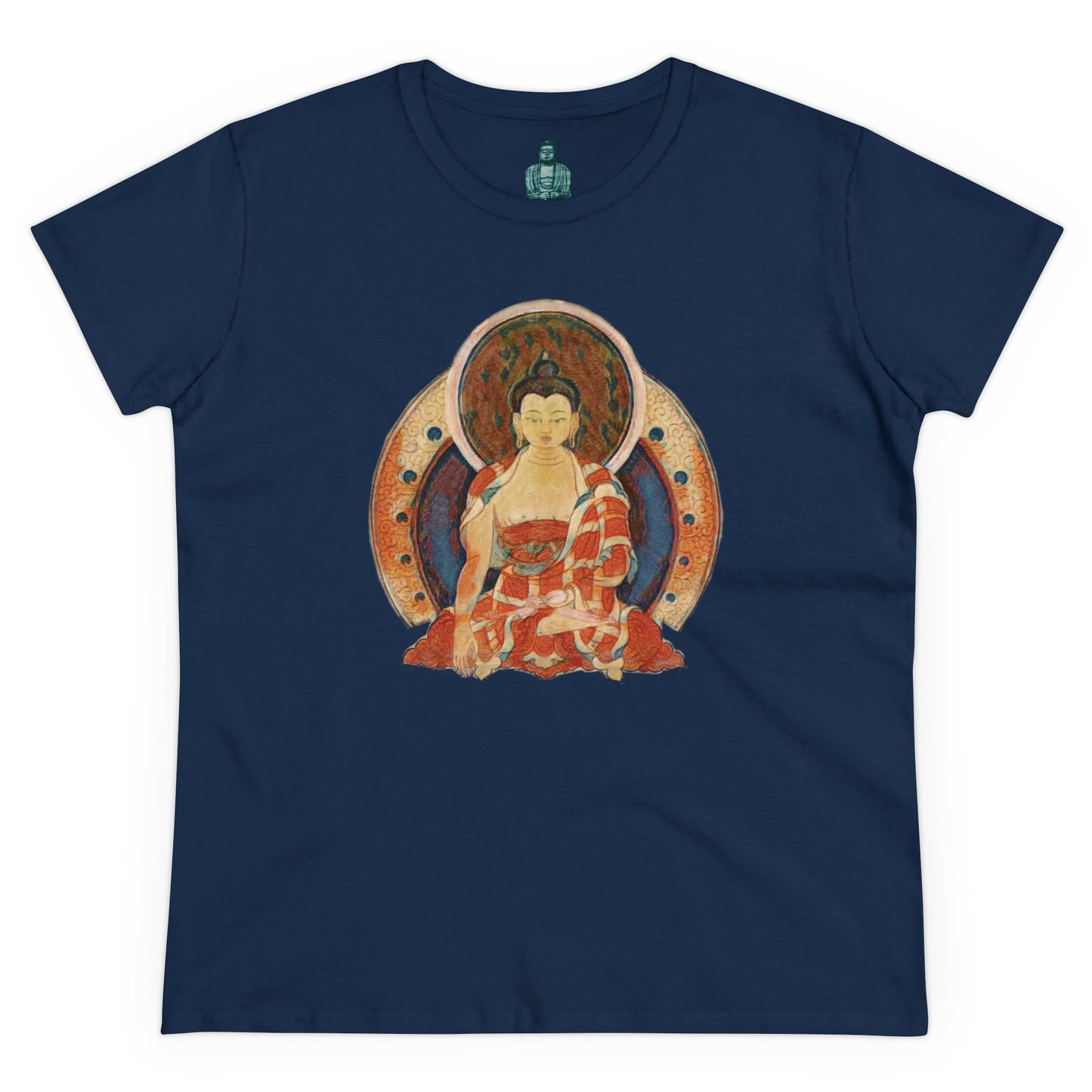 Buddha Gouache Print Women's Cotton Tee