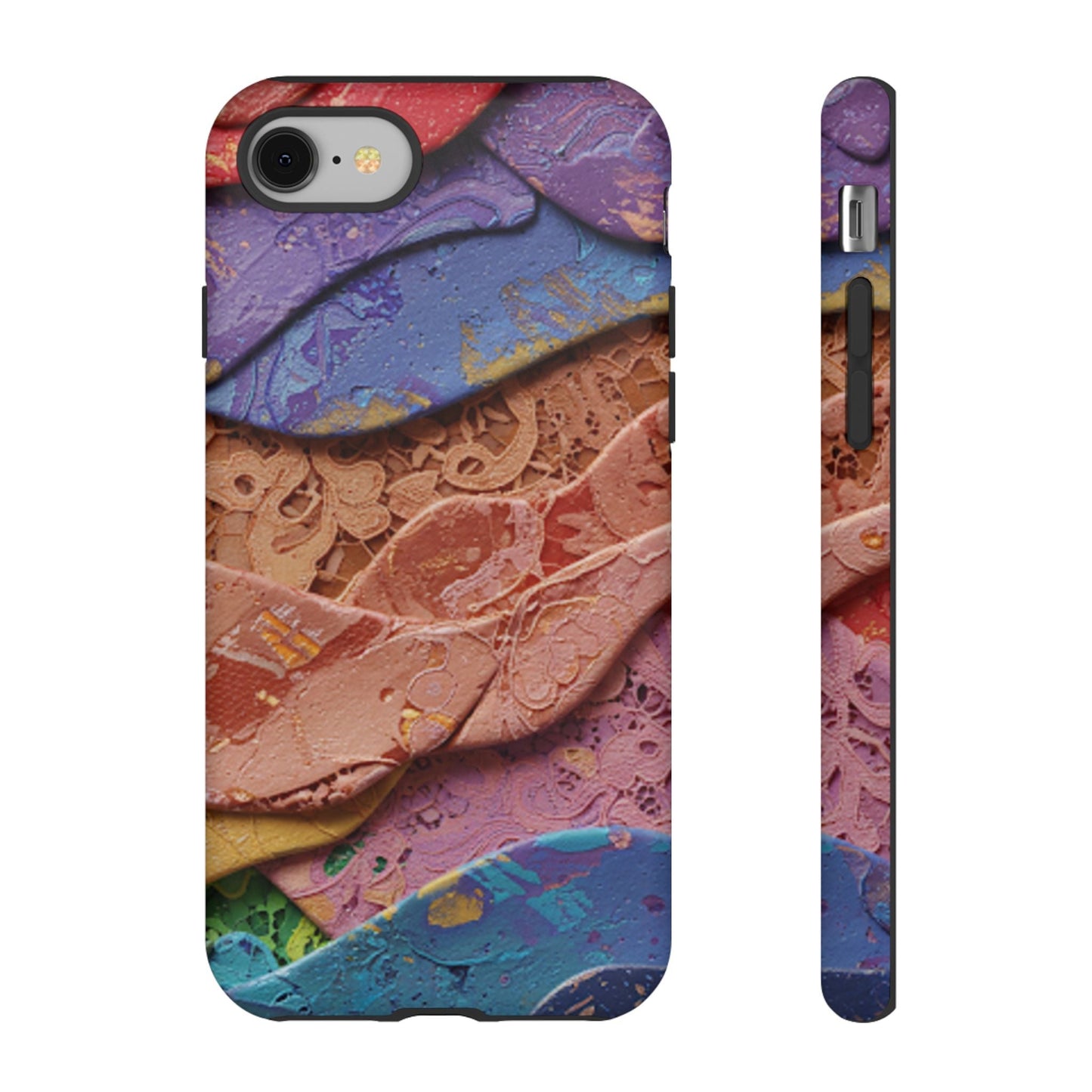 Abstract Painted Lace Tough Phone Case