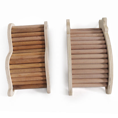 Solid Wood Wave Climbing Ramp & Low-Incline Ladder