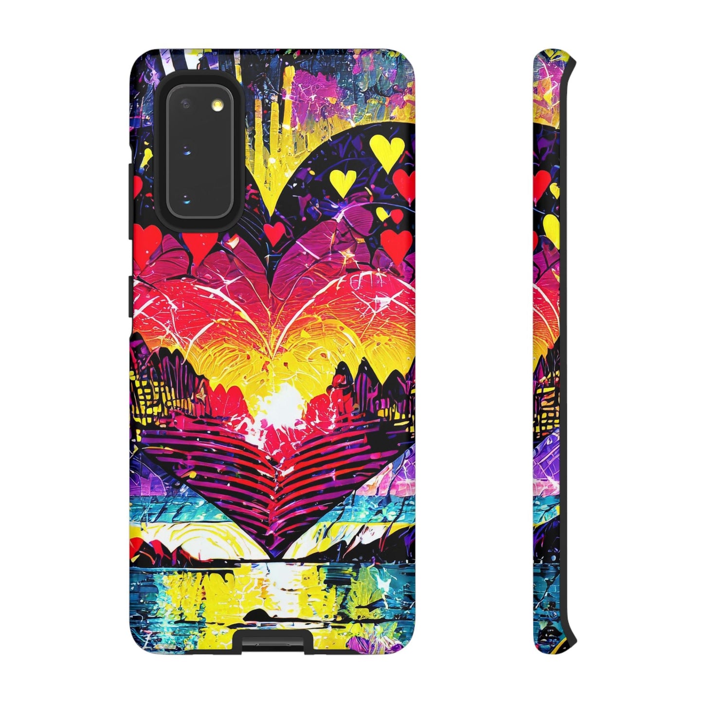 Vibrant Heart Sunset Tough Phone Case
