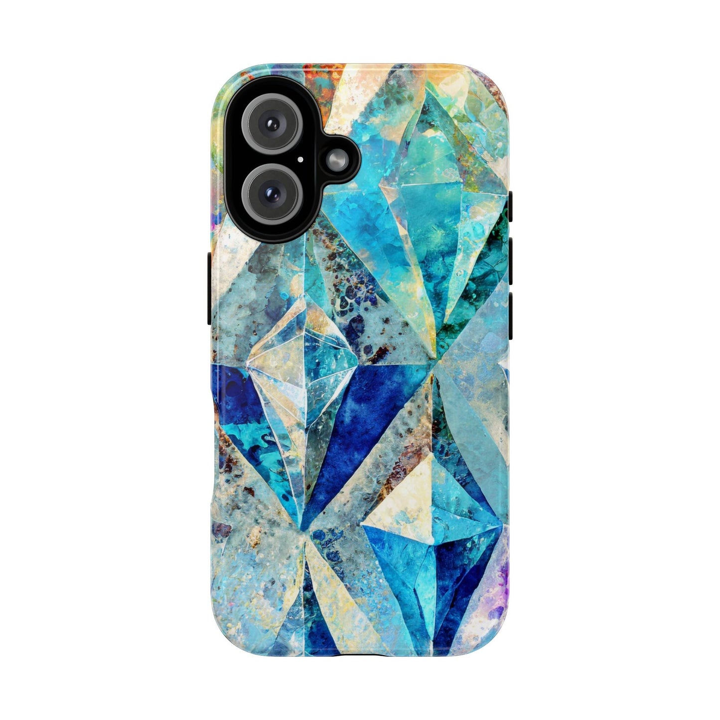 Diamond Blue Abstract Tough Phone Case