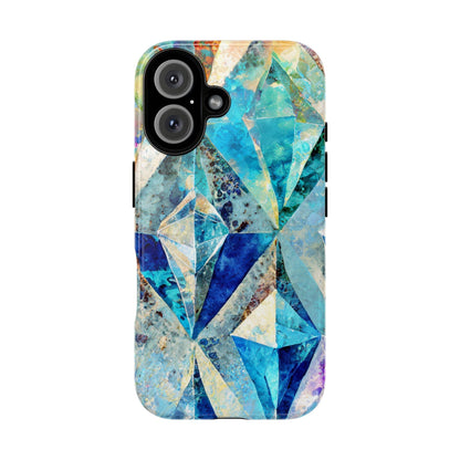 Diamond Blue Abstract Tough Phone Case