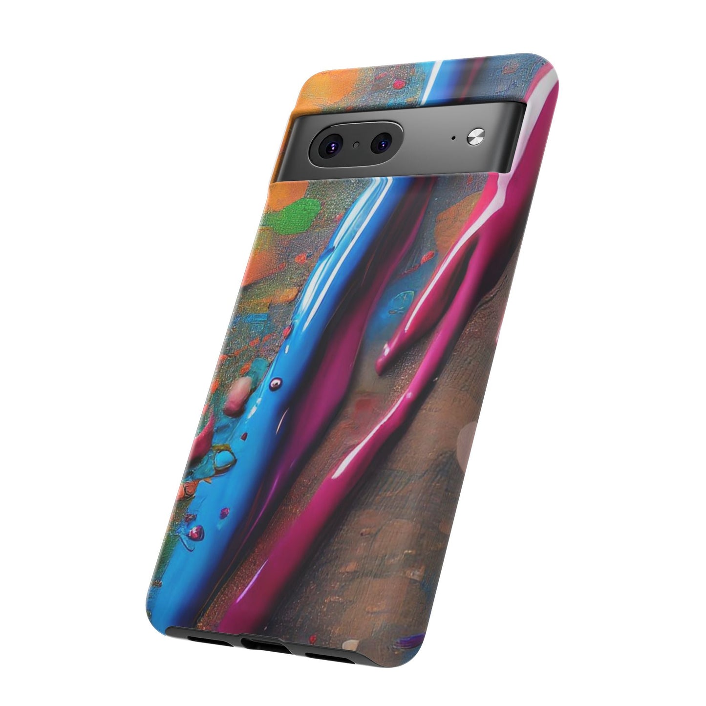 Colorful Artistic Paint Splatter Tough Phone Case