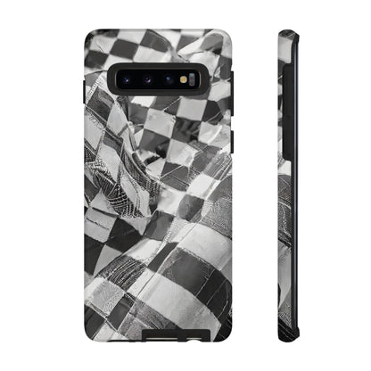 Abstract Checker Print Tough Phone Case
