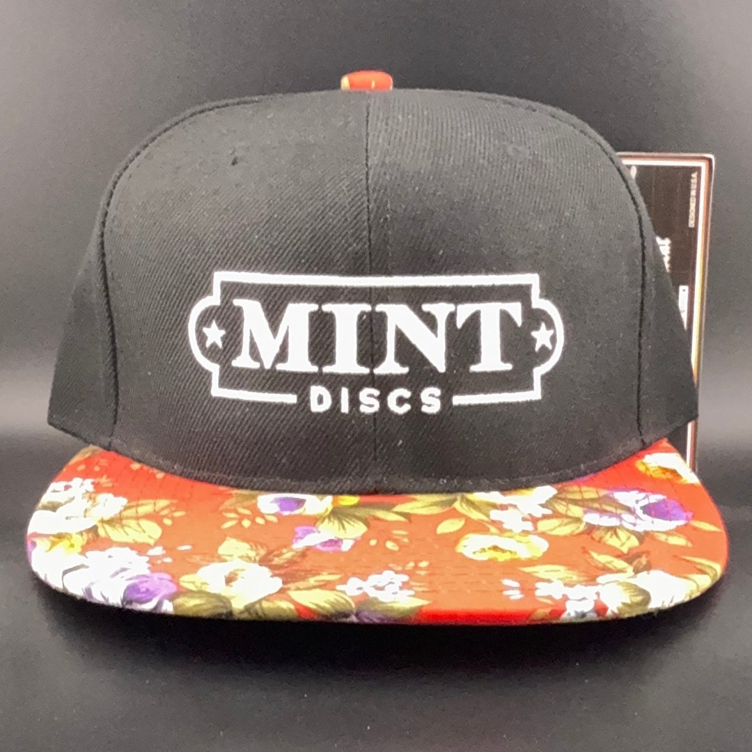 Flat Bill Snapback Hat - Fancy Print - Mint Discs