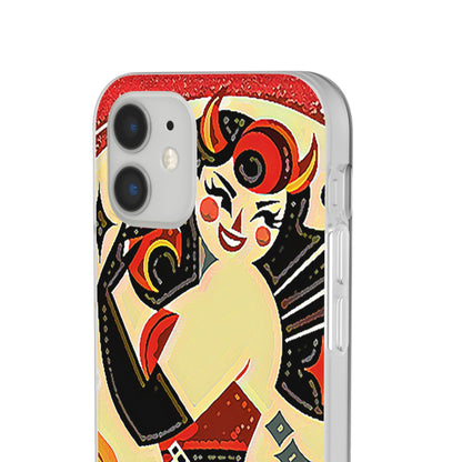 Red & Black Female Devil Flexi Phone Case