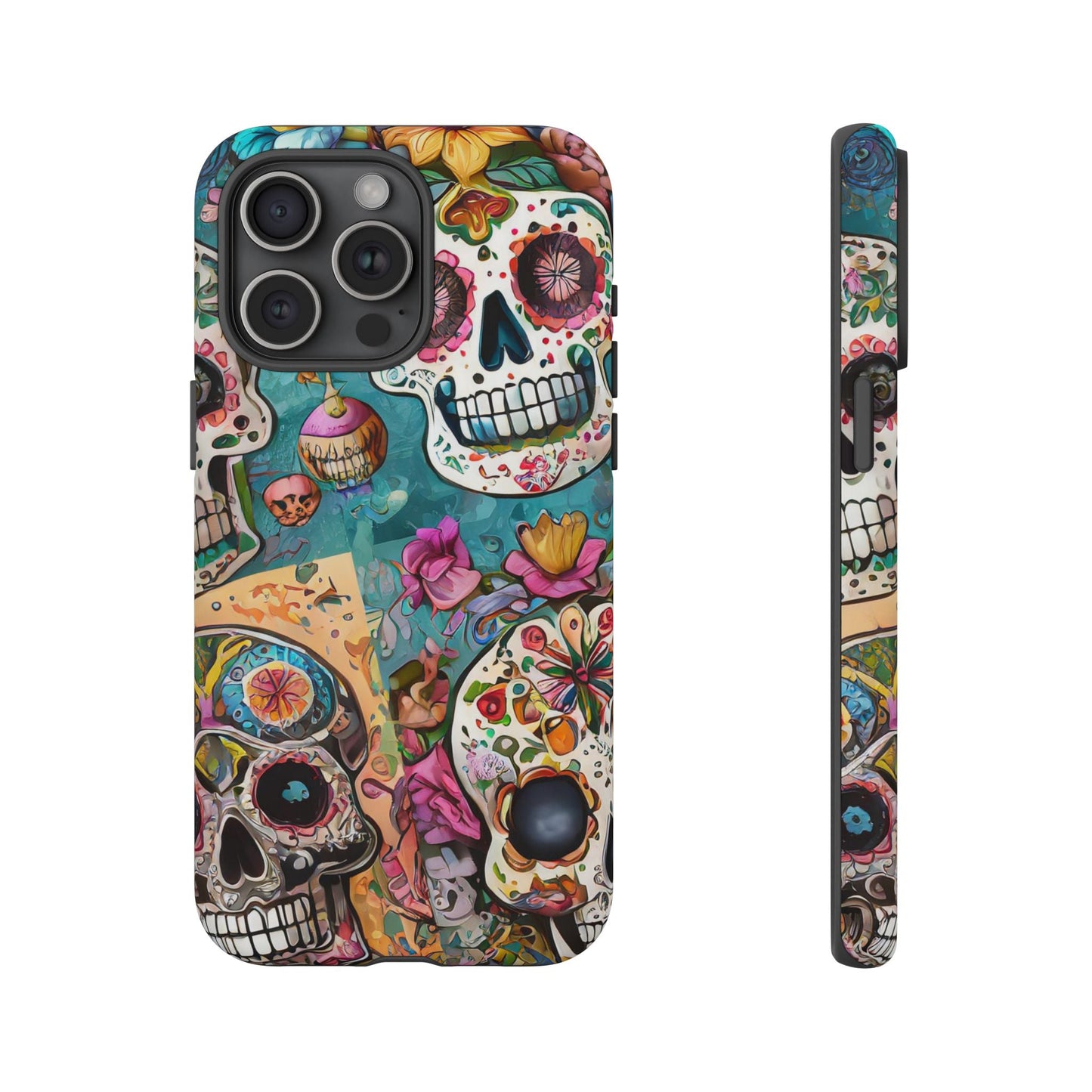 Vibrant Sugar Skull Tough Phone Case