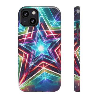 Neon Light Stars Tough Phone Case