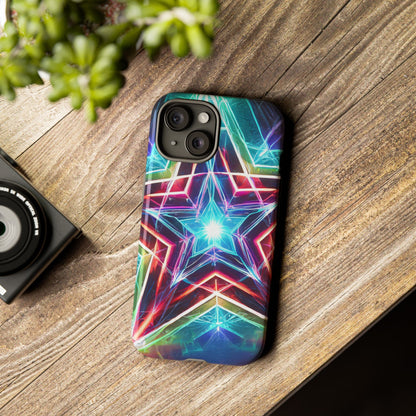 Neon Light Stars Tough Phone Case