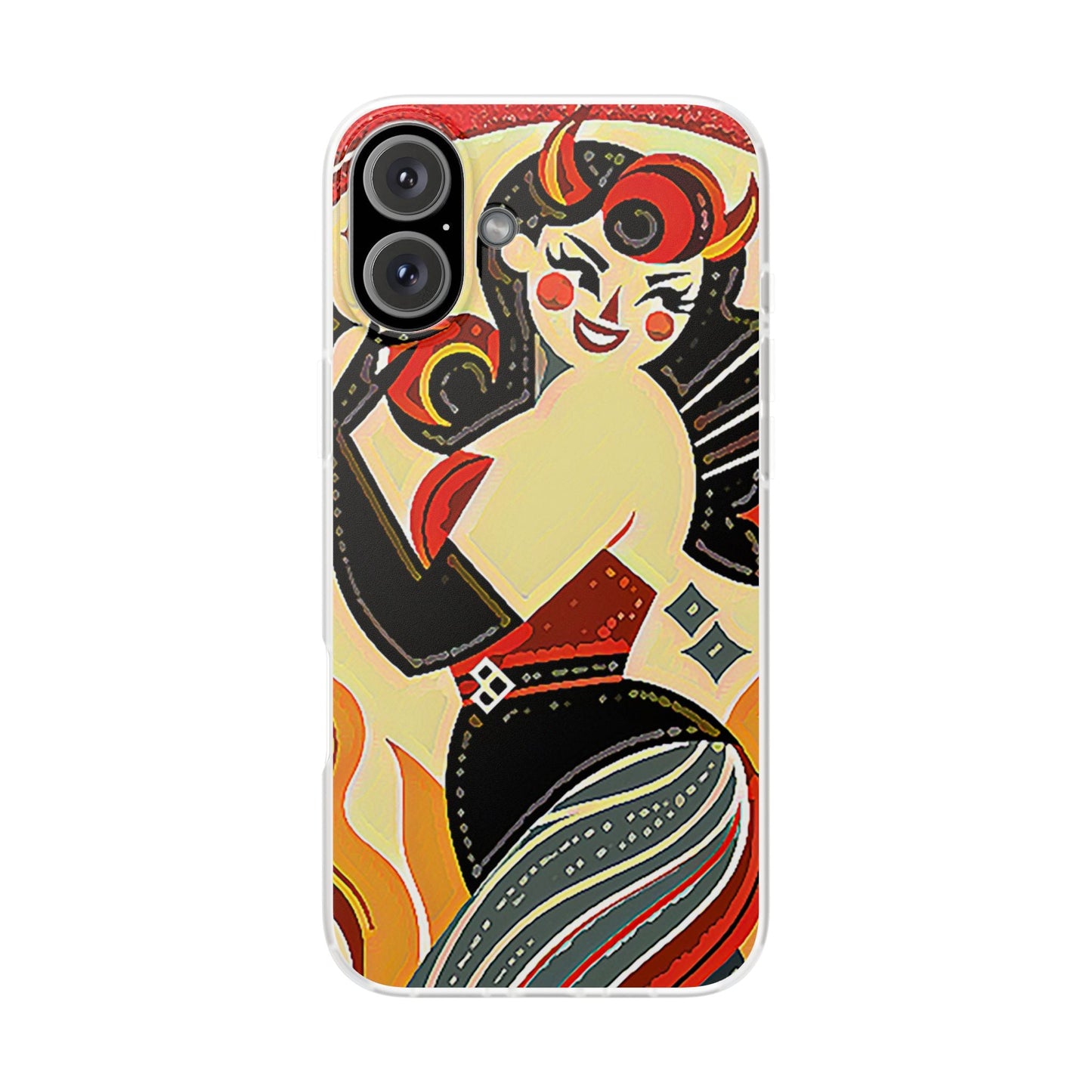 Red & Black Female Devil Flexi Phone Case