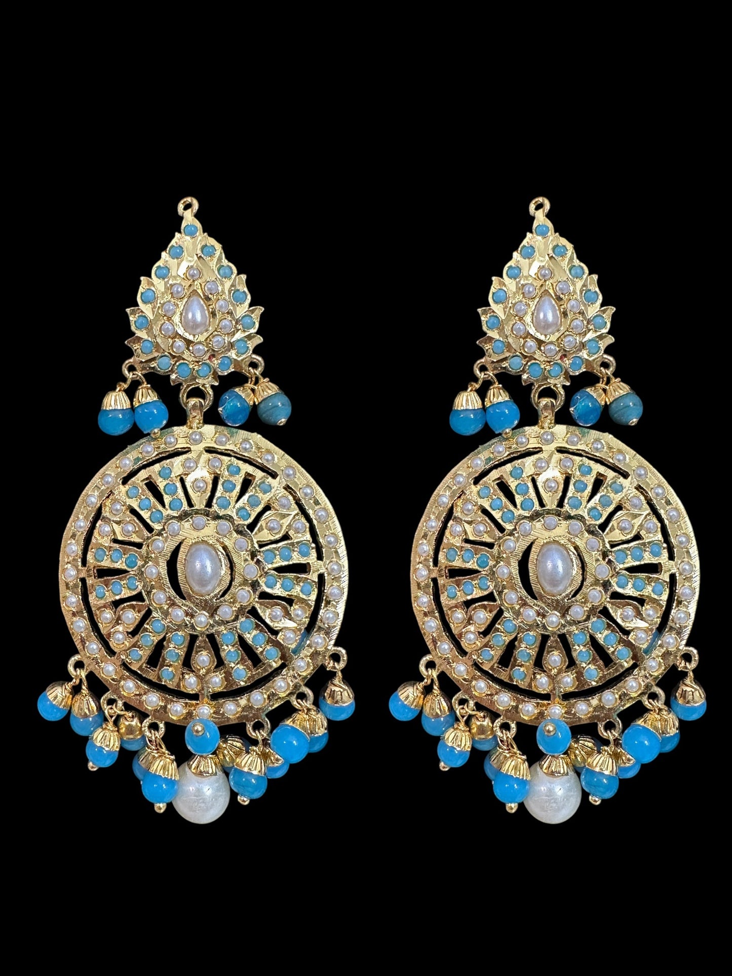 C514 Gold plated jadau choker in turquoise   ( READY TO SHIP  )