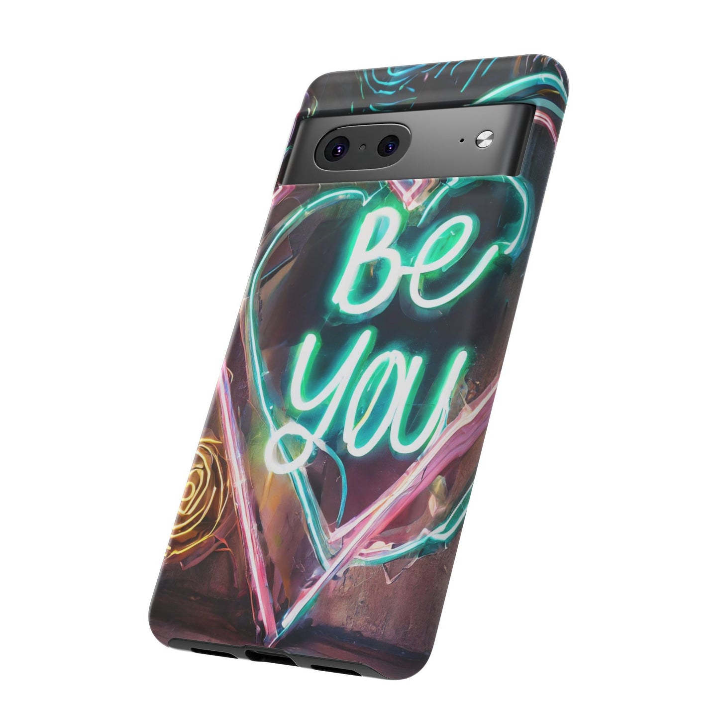 Be You Colorful Neon Heart Tough Phone Case