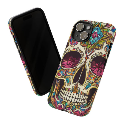 Colorful Sugar Skull Tough Phone Case
