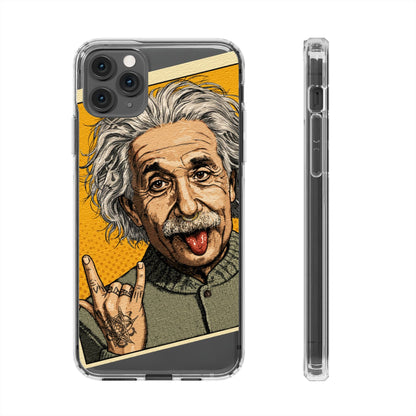 Edgy Einstein Clear Phone Cases