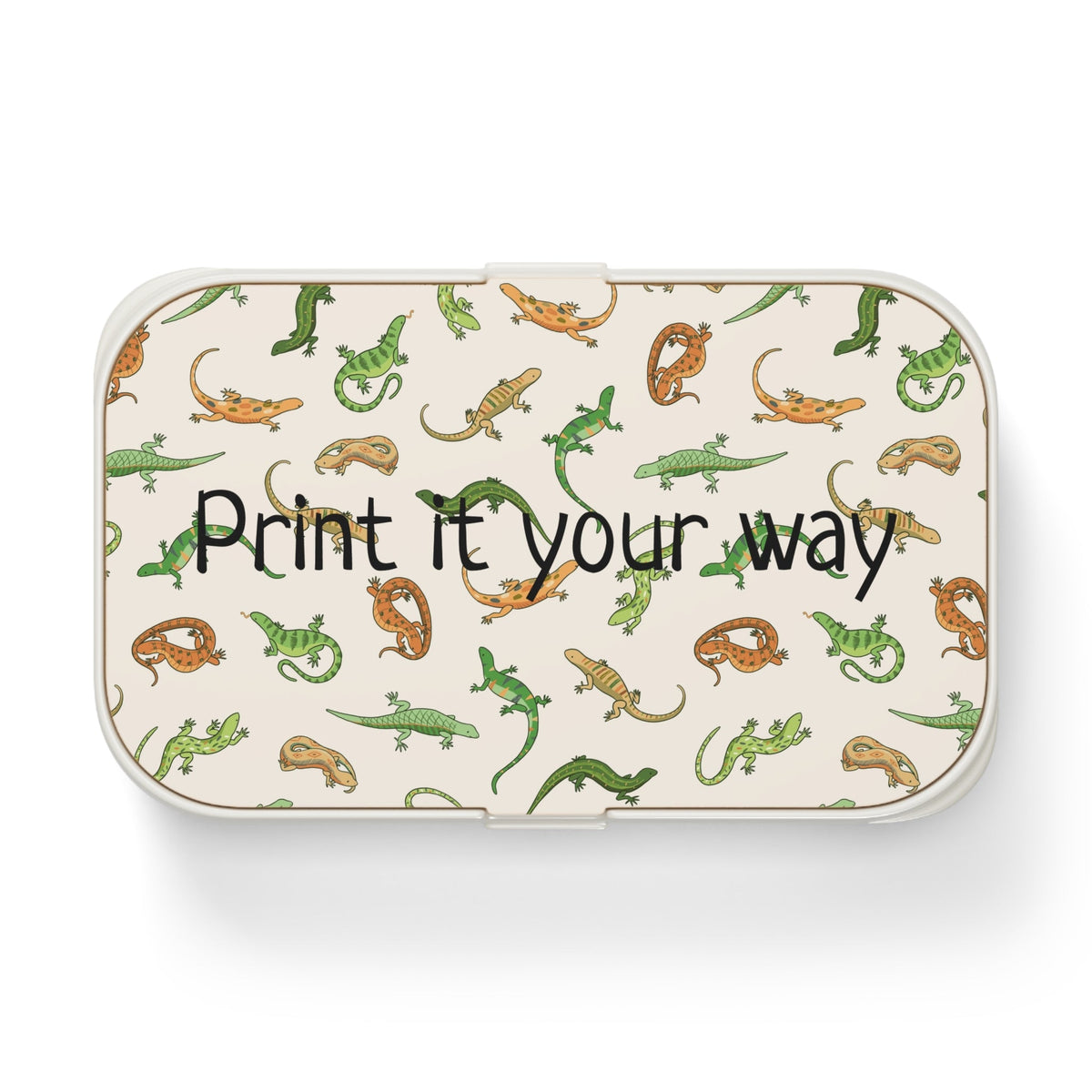 Customizable Illustrated Lizards Bento Lunch Box