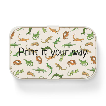 Customizable Illustrated Lizards Bento Lunch Box