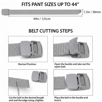 XGear Tactical Adjustable Nylon Belt with Plastic Buckle