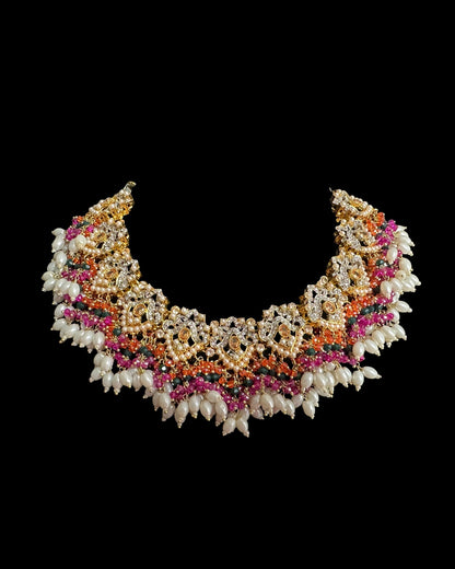 BR487 MAHAM  bridal set in MULTICOLOR ( READY TO SHIP  )