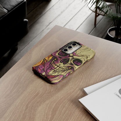 Abstract Purple Skull Tough Phone Case