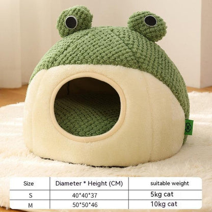 Pet Little Frog Series Warm Plush Nest