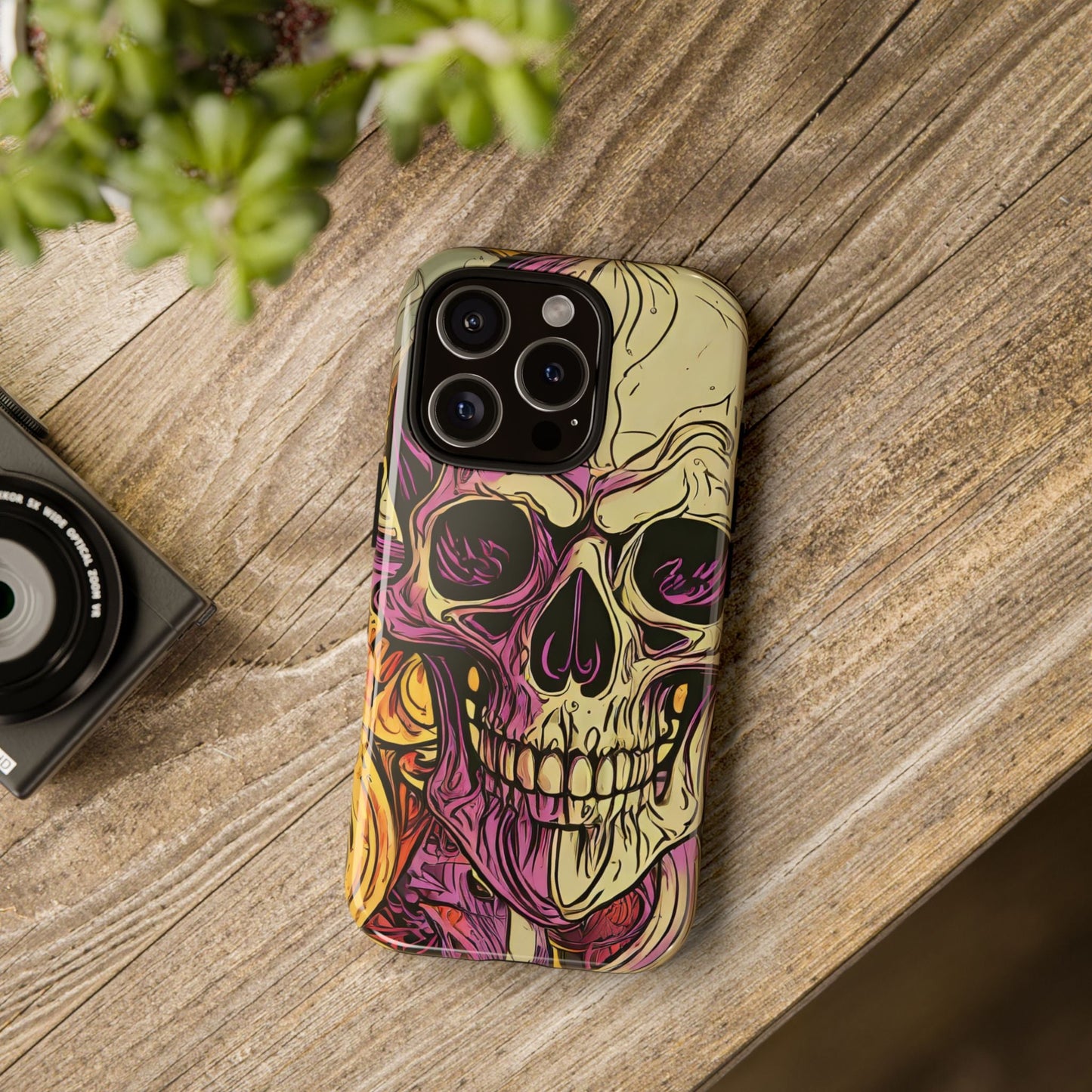 Abstract Purple Skull Tough Phone Case