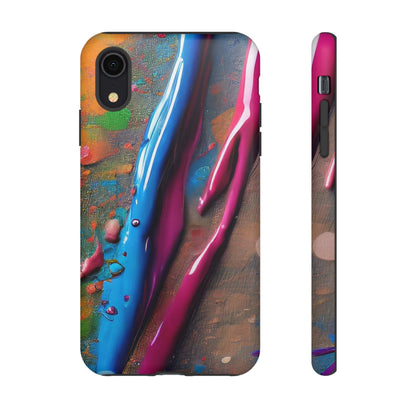 Colorful Artistic Paint Splatter Tough Phone Case