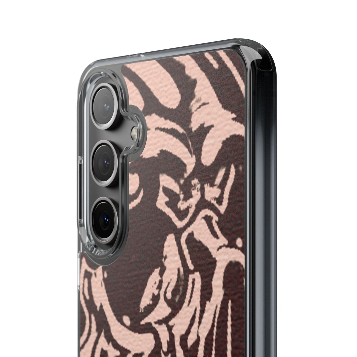 Gothic Abstract Skull Clear Phone Case