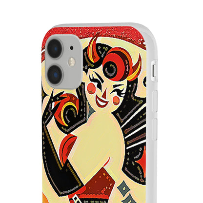 Red & Black Female Devil Flexi Phone Case