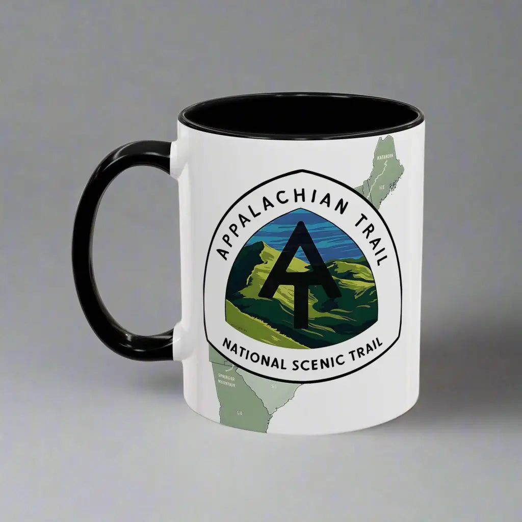 Appalachian National Scenic Trail Accent Coffee Mug 11oz 15oz Blue Black Pink Red