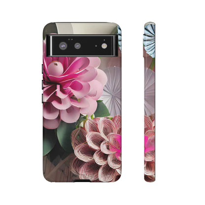 Elegant Paper Flowers Tough Phone Case