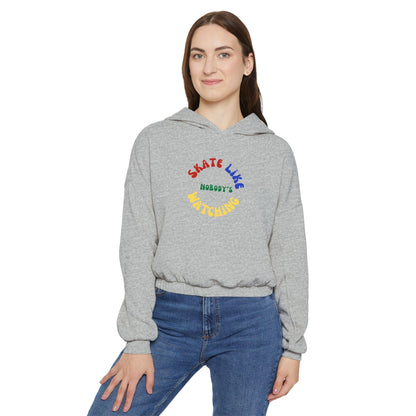 Women’s Cropped Primary Skate Like Nobody's Watching Hoodie