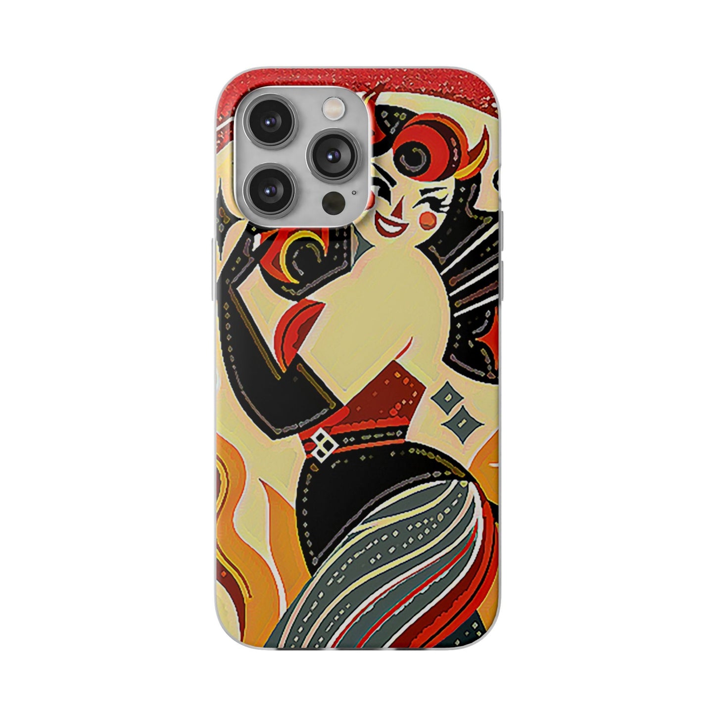 Red & Black Female Devil Flexi Phone Case