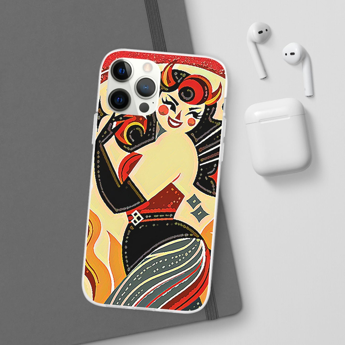 Red & Black Female Devil Flexi Phone Case