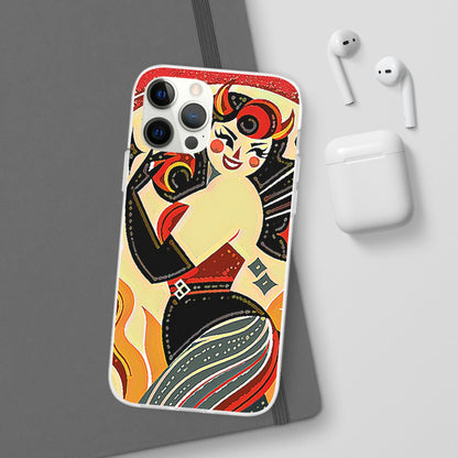 Red & Black Female Devil Flexi Phone Case