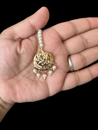 DJTK216 Gold plated pearl small sized tika (READY TO SHIP )