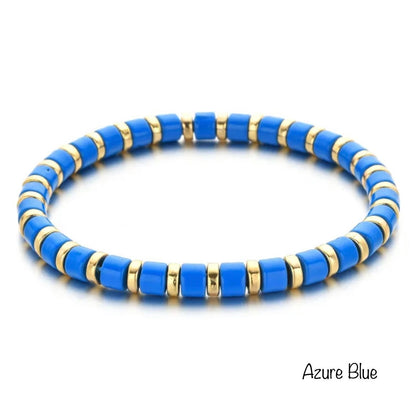 Enamel Beaded Charm Bar Bracelets  - Charm Bar Styling