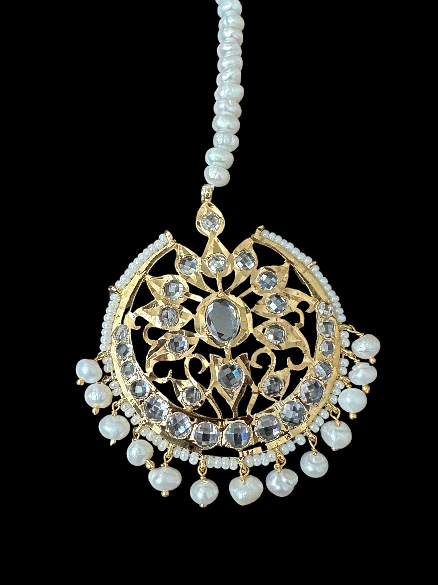 DJTK205 Koyal fresh water  pearl  tika ( READY TO SHIP )