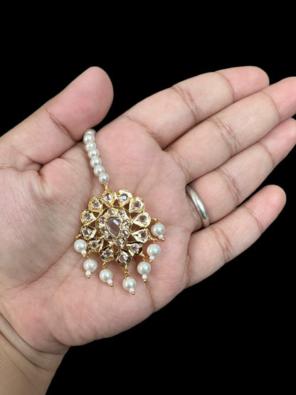 DJTK224 Meera tika in pearls ( SHIPS IN 1 WEEK )