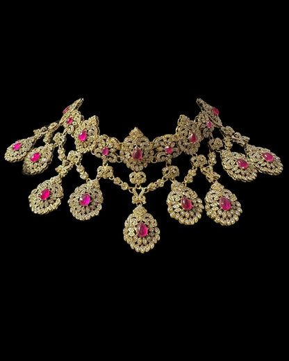 BR490 MEHTAB bridal set in ruby ( READY TO SHIP )