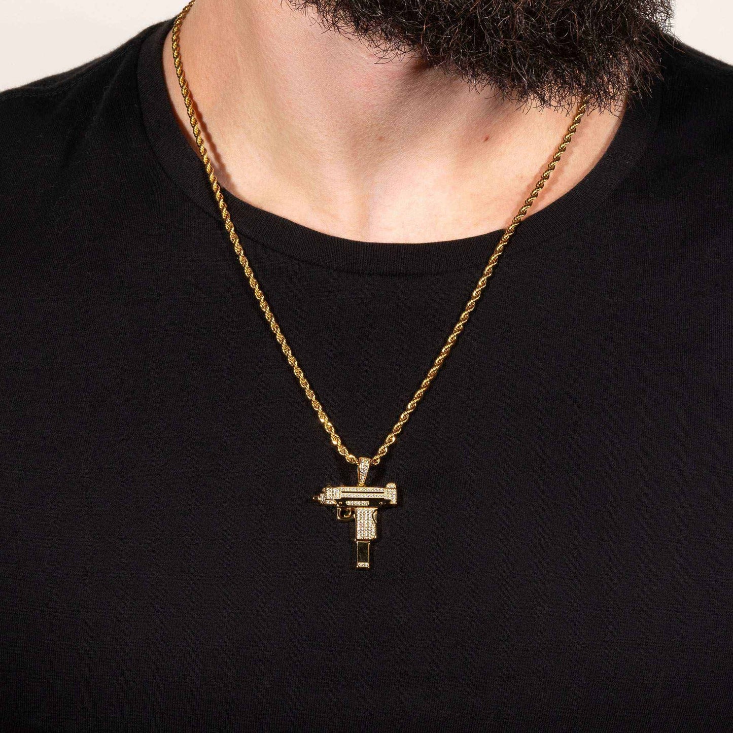 Uzi Pendant 925 Sterling Silver