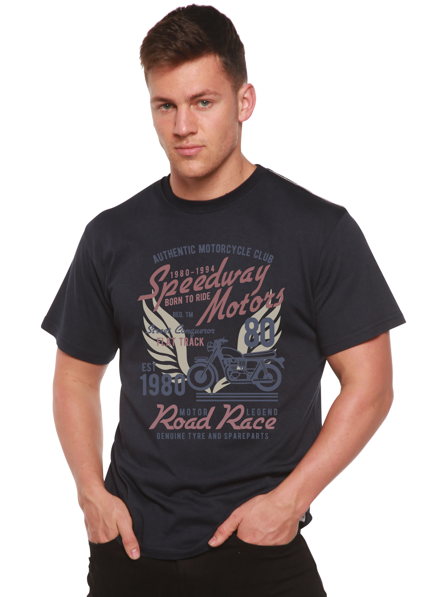 Speedway Motor Spun Bamboo® Men's Bamboo Viscose/Organic Cotton Short Sleeve Graphic T-Shirt