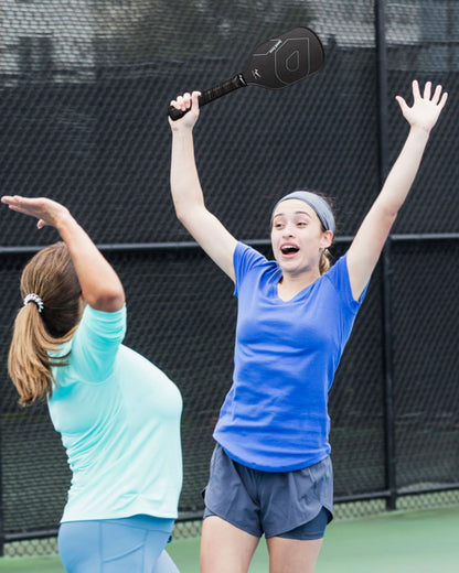 Pickleball Training Paddle 16mm - Carbon Fiber Surface & Cushioned Grip for Spin & Control