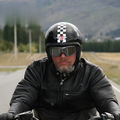 Vintage Leather Motorcycle Goggles