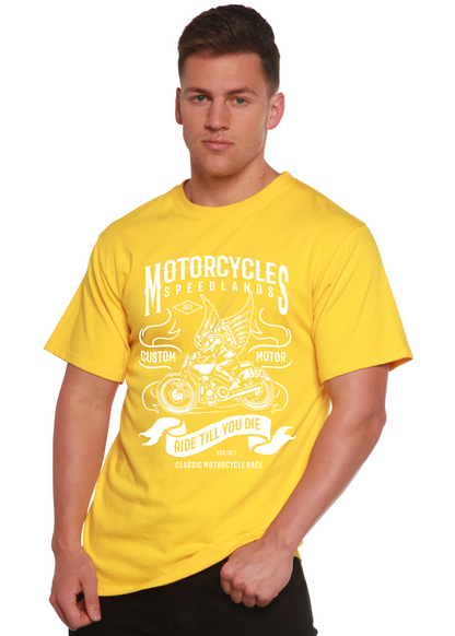 Motorcycles Men's Bamboo Viscose/Organic Cotton Short Sleeve Graphic T-Shirt