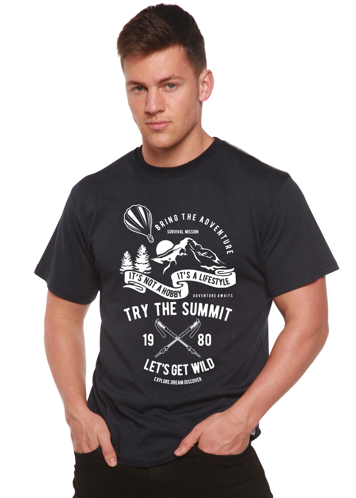 Try The Summit Spun Bamboo® Men's Bamboo Viscose/Organic Cotton Short Sleeve Graphic T-Shirt