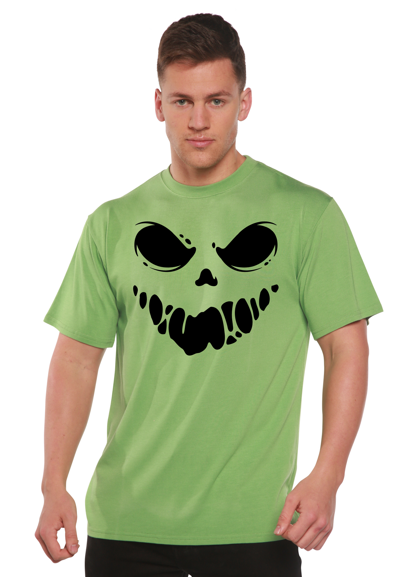 Halloween Boo Men's Bamboo Viscose/Organic Cotton Short Sleeve Graphic T-Shirt