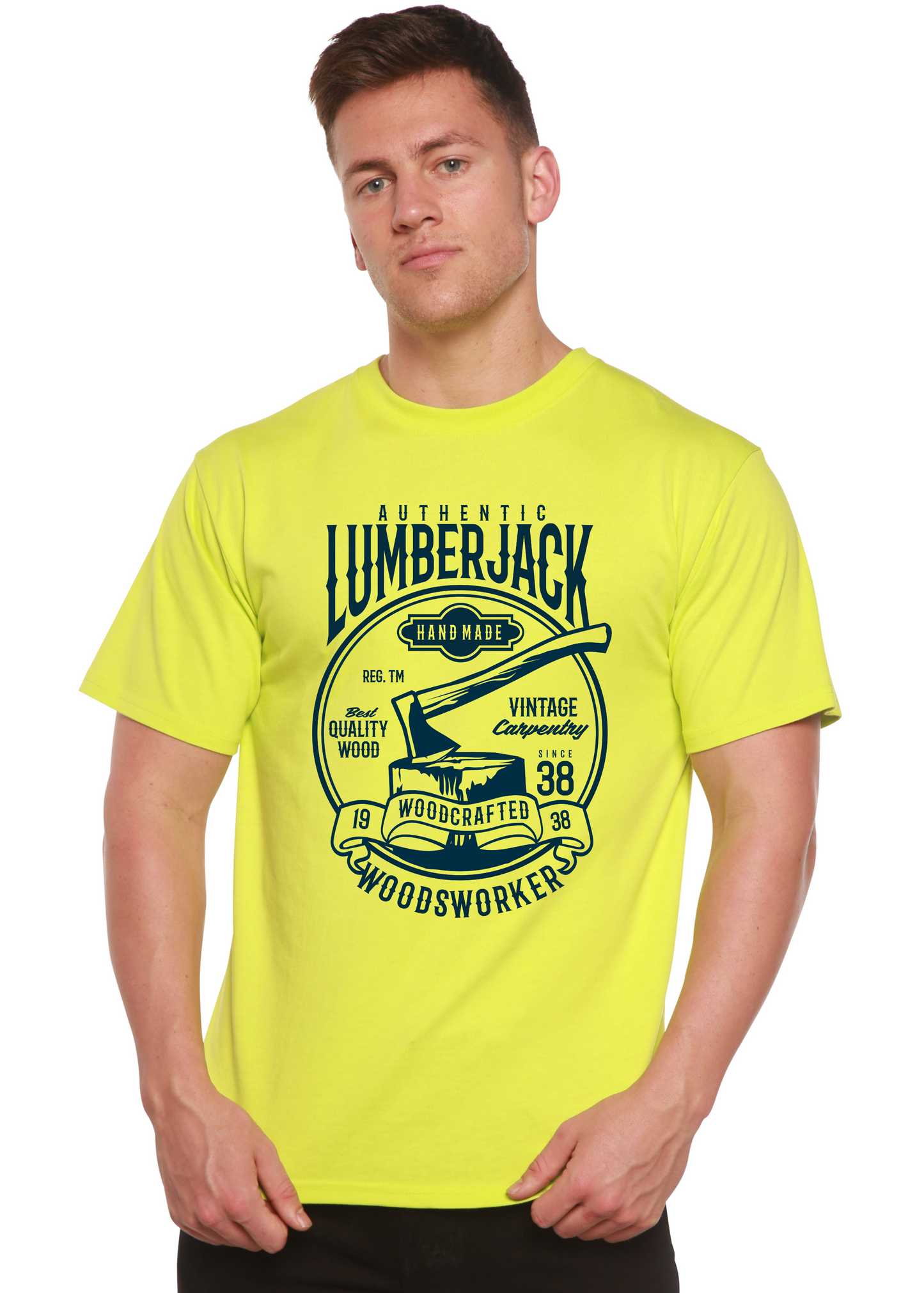 Authentic Lumberjack Men's Bamboo Viscose/Organic Cotton Short Sleeve Graphic T-Shirt