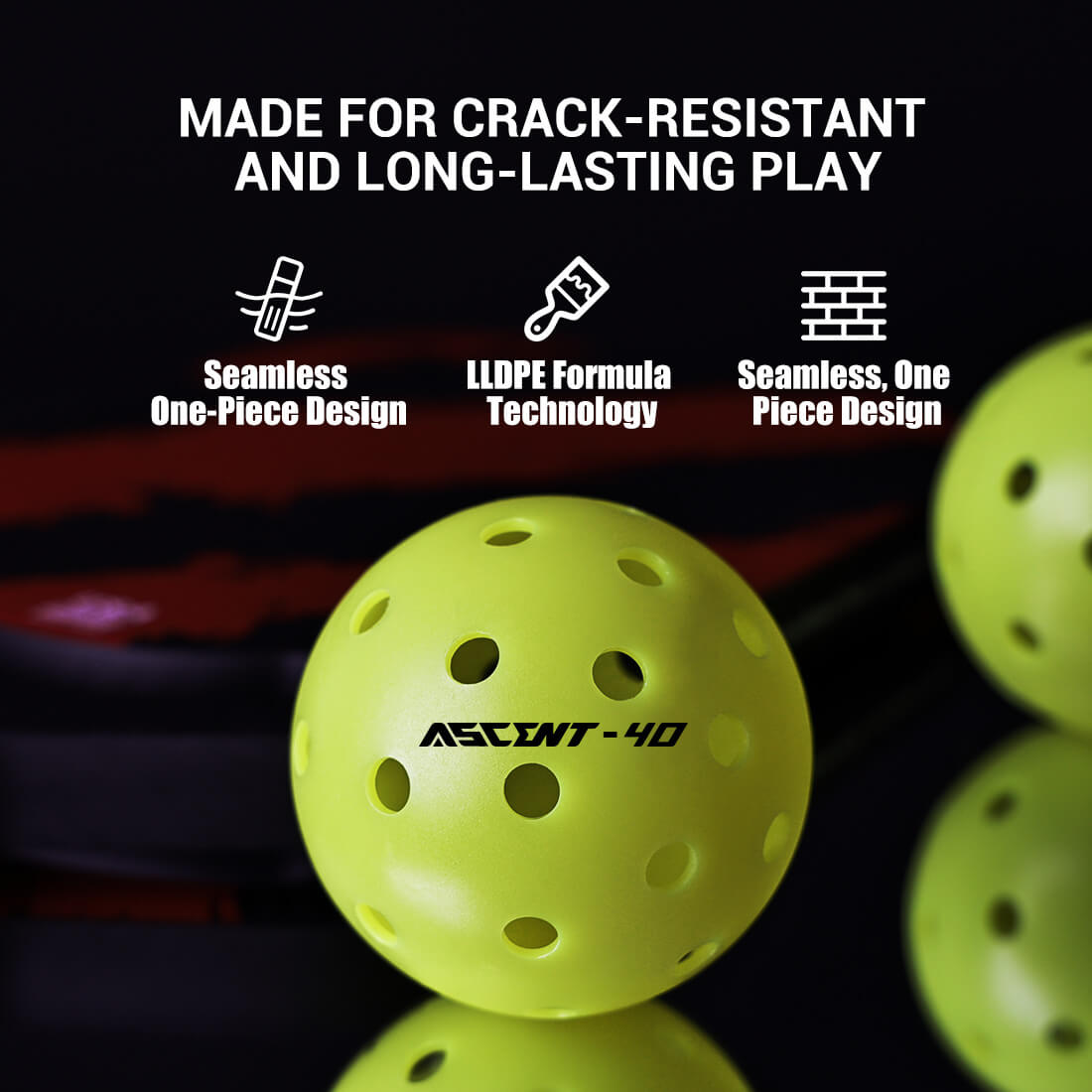 Ascent Outdoor Tournament Pickleballs